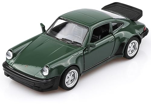TOKAXI 1/36 Maßstab Porsche 911 Turbo 1978 Diecast Automodelle, Rückziehautos Porsche 911 Spielzeugauto, Autogeschenke für Jungen und Mädchen, Grün