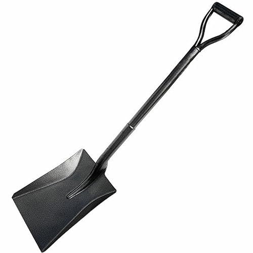 Unibos Garden Shovel - Heavy Duty Stainless Steel with D-Handle for Moving Soil, Digging, Scooping & Planting - Large Builders Carbon Steel Spade with Ergonomic Grip