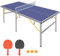 NicBex 1,8 m große, faltbare Tischtennisplatte, tragbares Tischtennis-Set mit Spielnetz, 2 Tischtennisschlägern und 3 Bällen für Indoor- und Outdoor-Spiele, einfache Montage, einfache Lagerung, Blau