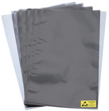 QUARKZMAN 20 Stück Antistatikbeutel ESD Abschirmbeutel Flach Oben Offen Antistatikbeutel für Elektronische Geräte 9x13 Zoll (230x330mm)
