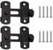 2Stück Schiebeschloss Türriegel,Klein Schiebetür Schloss,Riegelschloss Flip Slide Latch mit Fester Schraube Schieberiegel Schwarz Türschloss Bolzenriegel für Tür Fenster Schrank