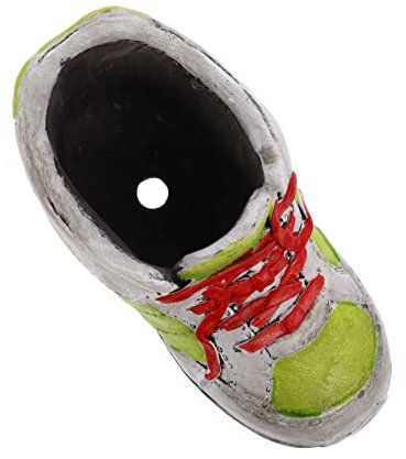 Sosoport Vaso Da Fiori in Ceramica A Forma Di Stivale Verde Decorazione Per Ufficio E Casa