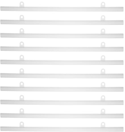 CVUTOVO Barra Sospensione Poster in Pvc 10 Pezzi, Ganci Adesivi per Appendere Facilmente, Resistente All'acqua, per Supermercati e Centri Commerciali