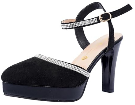2026 Zapatos de disfraz, zapatos tradicionales de tacón, zapatos de baile gruesos, zapatos de novia, bailarinas de tacón cuadrado, zapatos elegantes con hebilla de tacón, Negro , 36 EU