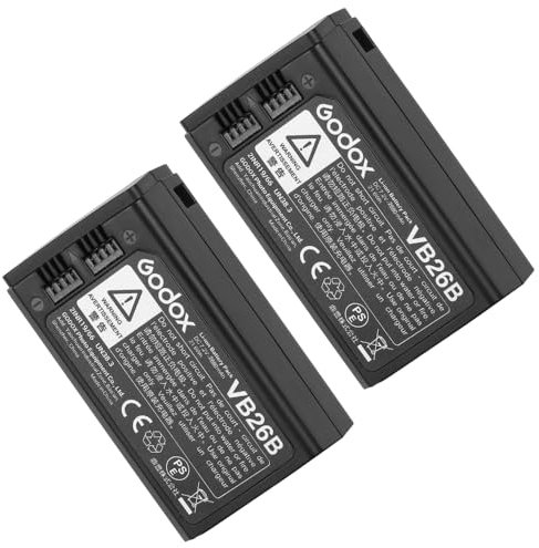 GODOX VB26B Battery Replacement, DC 7.2V 2680mAh Lithium Battery Pack for Godox V1 Series, V860III Series Camera Speedlite, Godox AD100Pro Outdoor Studio Flash VB26 Battery Upgraded High Capacity