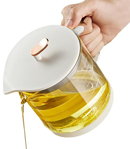 Aelevate Almacenamiento de grasa de , lata de grasa de cocina, lata de almacenamiento de de cocina con filtro de malla fina, tapa y mango de fácil agarre, separador de grasa para