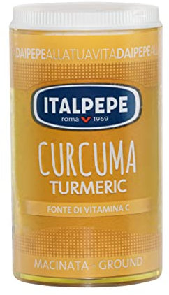 Italpepe, Curcuma Macinata, Gusto Leggero e Leggermente Amarognolo, Fonte di Vitamina C, Pack Richiudibile 100% Riciclabile, Ideale Utilizzare per le Ricette a Base di Riso, Carni Bianche e Pesce