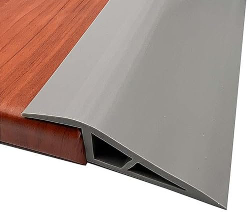 Übergangsprofil 1M Breite: 7cm, Höhe: 2cm, Rampe Übergangsprofil, Selbstklebend Fußböden Abdeckleisten, Höhen-Ausgleichsprofil, Türschiene, Übergangsschiene (1, Grau, 1M*(7cm*2cm))