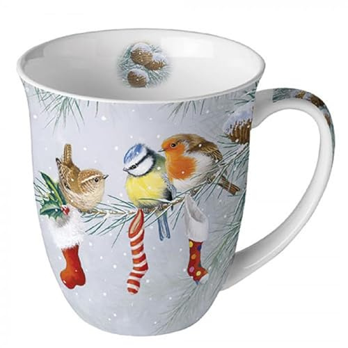 Ambiente kopp 0,4 l mugg kaffekopp tekopp fint ben Kina porslin jul adventsfåglar