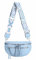 ITALYSHOP24 Damen Tasche Umhängetasche Brusttasche Muster Gürtel Bauchtasche Crossbody Gürteltasche Hüfttasche Crossover Bodybag Schultertasche Handytasche Leder Optik Hellblau S