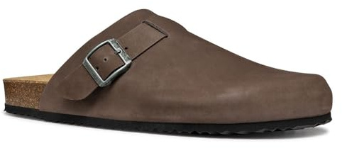Geox U GHITA C, Sandalo Scorrevole Uomo, Dk Coffee, 40 EU