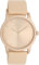 Oozoo - Timepieces Damen Uhr in Nude/Gold Coloured | Armbanduhr Damen mit Lederarmband | Moderne Uhr für Frauen | Edle Analog Damenuhr in rund C11078 (38mm Gehäuse)