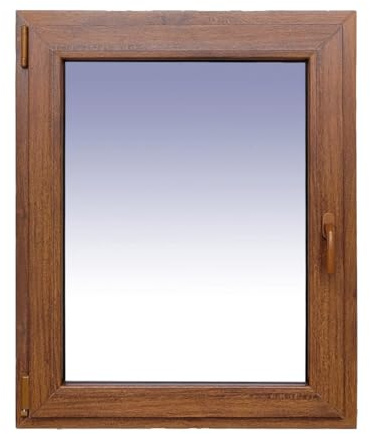 Ventanastock Ventana PVC Roble 800x1000 Practicable Oscilobatiente Izquierda 1 hoja