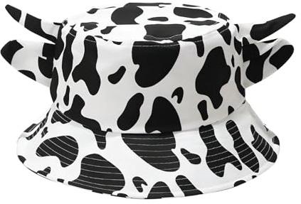 YUEXNKO Chapeaux de Seau Vache,Chapeau Bob Imprimé Vache,Bob Chapeaux de Pêcheur Femme,chapeauxs de Soleil Chapeau de Seau Cha Peaux de Visière Cha Peau de Plage pour Femmes et Hommes