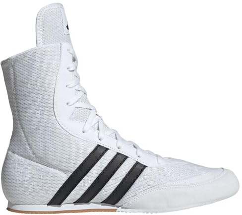 adidas Box Hog 2 Boxing Shoes, White Black, 7