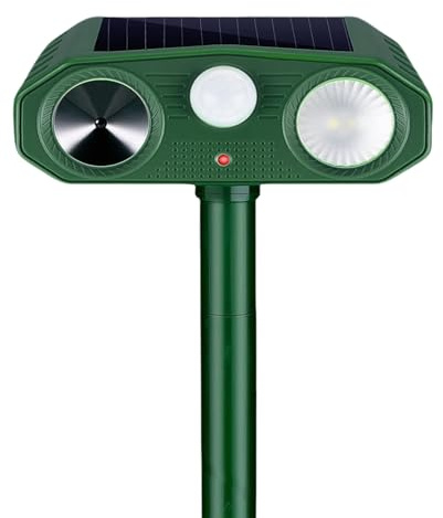 Répulsif Chat Ultrason, 3 Modes Repulsif Chat Solaire & Solaire et USB Répulsif Animaux, IP54 Étanche Repulsif Chat Exterieur avec Détecteur et Flash pour Chats Chiens Souris Ratons Animaux de Jardin