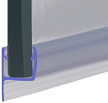 Shower Seal for Screens, Doors or Panels | Fits 4, 5 or 6mm Glass | Straight Soft h Fin Shape | Seals Gaps of Up to 15mm | 90cm, 140cm or 2m Long | FIN007-15 (90cm)