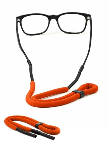 SPORTS WORLD VISION Flytande Glasögonrem – Neonfärgad Synlig Premiumsnodd för Vattensport | 70 cm Justerbart Stopp & Halkfri Solglasögonhållare 1- eller 2-pack