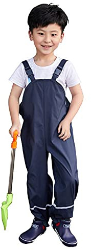 Gaga city Pantalon Imperméable Enfant Outdoor Sports Pantalon de Pluie Salopette Impermeable Garcon Fille Respirant Salopette Étanche Pantalon de Boue Bleu foncé/86/92