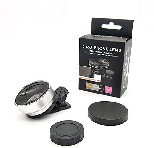 Valink Objectif HD 2 en 1 pour téléphone 0,45 x Objectif grand angle 37 mm Universel