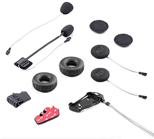 MIDLAND - Kit Audio Segundo Casco, Accesorio Intercomunicador Casco Moto Compatible con Rush RCF, BTR1 ADV, R1 Mesh - Auriculares Moto Inalámbricos Bluetooth, Micrófono, Altavoces, Instalación Fácil