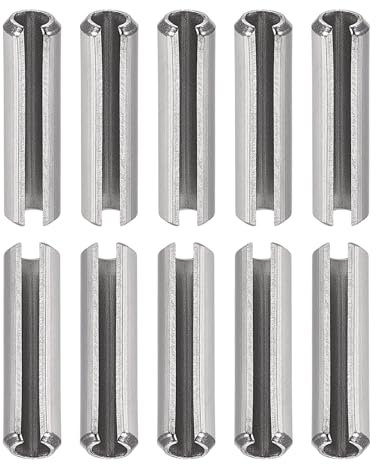 DTGN M5 x 30mm(DxL) Scanalato Molla Perno - 20pz - Ottimo per Casa Macchina Fissaggio - 304 Inox Acciaio Molla Tassello Tensione Rotolo Perno - Argento