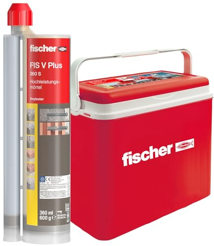 fischer Mortier haute performance FIS V Plus 360 S dans une glacière pratique, mortier résistant aux intempéries pour l'intérieur et l'extérieur et tous les matériaux de construction pertinents, 8