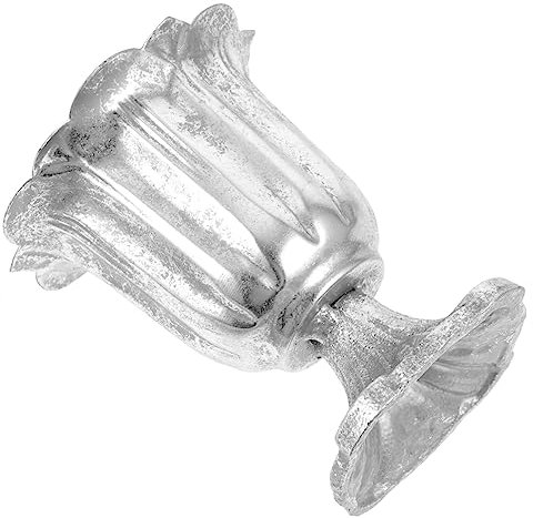 PRETYZOOM Vintage Style Cast Iron Base Flower Pot Galvanized Decorative Vase for Home Outdoor Wedding Decor