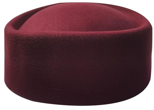 Greabuy Tocado Base Sombrero Pastillero Sombrero de Millinery para Mujeres Ropa Casual Fedoras Occidentales Anfitrionas, rosso, 5458cm