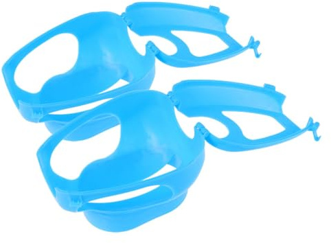 FELTECHELECTR Soporte para Palomas 2 Piezas Azul, Fijador Plástico Ahuecado para Inyección y Alimentación, Accesorio Pequeño y Ligero para Aves Mensajeras en Suministros de Salud