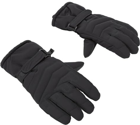 Ycauty Winter Ski Gloves Waterproof Windproof Cold Weather Touch Screen Gloves for Men Women Skiing Snowboarding Non-Slip Palm for Extreme Cold Weather (Black)
