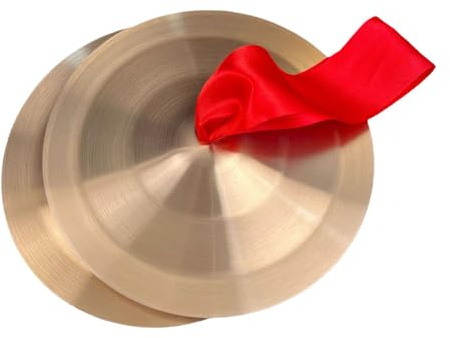 Sdlnklm 2 Piezas de Platillos de Mano, Juguete Musical de Percusión de Aleación, Fáciles de, Sonido Claro para Niños Y Adultos, Escenario, 12cm
