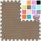 qqpp® 18 Puzzle Eva Schaumstoff Puzzlematte Puzzleteppich Kinder - Krabbelmatte Spielmatte Baby Schadstofffrei Sport rutschfest Bodenschutzmatte Fitness Matte. Braun. QQC-Fb18N