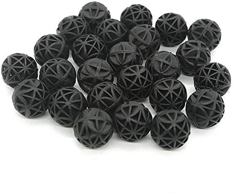 J-star 100pcs 1-Inch Fish Tank Bio Filter Balls, Aquarium & Pond Filter Media, Includes Filter Media Bags, for Wall-Mounted Filter, Bottom Filter