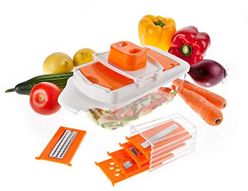 Trancheuse idéale Basic Mandolin Slicer orange/blanc