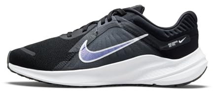 NIKE Quest 5, Sneaker Mujer, Black White Iron Grey Dk Smoke Grey, 38.5 EU