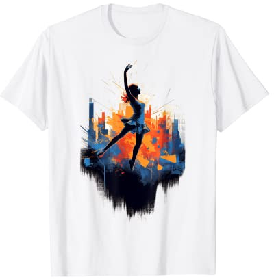 Bailarina de ballet con silueta de bailarina bailando para mujer Camiseta