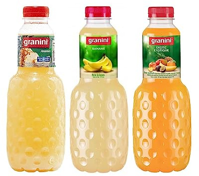Granini Set: Ananas Nektar - Banane Nektar - Exotischer Nektar - 3x1L