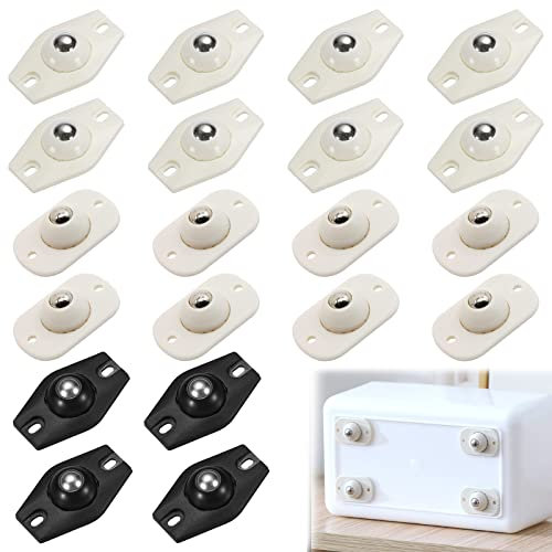 Ruedas Para Muebles Pequeñas 20 Piezas, Ruedas Para Muebles Autoadhesivas de 360°, Ruedas Pequeñas Para Muebles, Ruedas Muebles Ruedas Para Mover Muebles, para botes basura, muebles pequeños