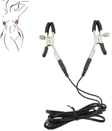 Elettrostimolatore Morsetto per capezzoli Set, Pinza per capezzoli con stimolazione elettrica Vaginale Seno Morsetti Stimolatore di Tortura SM Sex Toys Per Donne Uomini Coppie