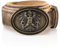 Schöneberger Trachten Couture Herren Trachtengürtel Österreich, Ledergürtel mit Austria Adler Schnalle, Lederhosen Gürtel aus Wildbock-Leder, Franco (Torf BW100(50-52)