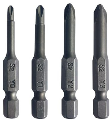 Uacen Tri Wings Y0 (3 mm) Y1 (4 mm) Y2 (5 mm) Y3 (6 mm) Embouts de tournevis magnétiques en Y multifonctions