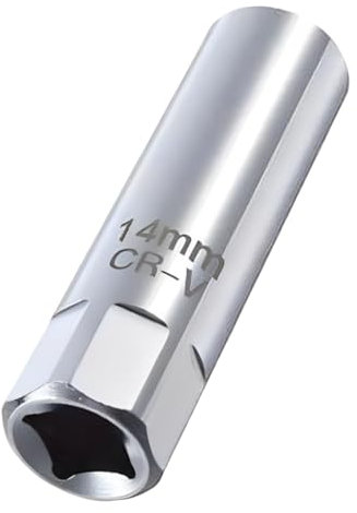 WeddHuis Chiave Candela, Chiave per Candele, Chiave Candela a 12 Punti a Parete Sottile, Rimuove Candele Magnetico, di Alta Qualità e Preciso, per Auto, Camion, Moto (14mm)