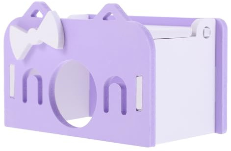 TOYANDONA Casa para Hámsters Pequeña Color Púrpura, Escondite Resistente a Mordeduras y Multiusos, Nido Cómodo para Dormir y Jugar, Suministros para Roedores y Entrenamiento en Jaulas