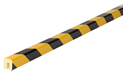 Knuffi 10026 Polyurethanschaum Kantenschutzprofil, Typ G, Gelb/Schwarz, 5m Länge