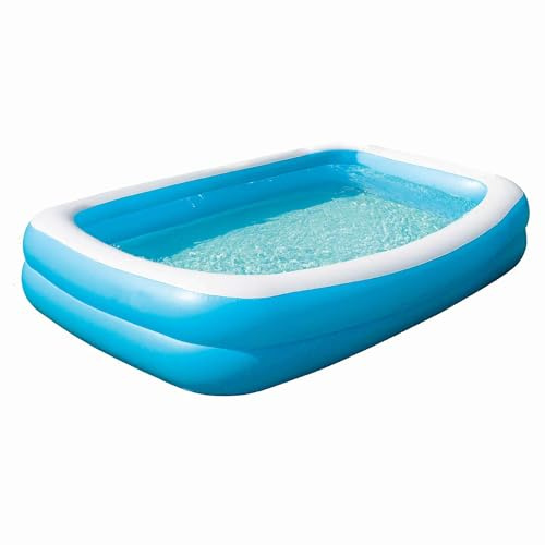 VFM - 2M Family Paddling Pool Pvc Inflatable Giant Capacity Swimming Super Fun for Kids Holiday Summer Garden Swim Splash With Repair Kit- Wild 'N Wet