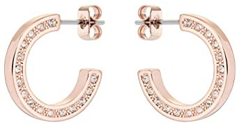Ted Baker Senatta Reversible Crystal Hoop Earrings For Women (Rose Gold/Crystal)
