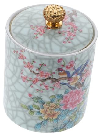 Teedose aus Keramik, für losen Tee, Tee, Vorratsdose für Tee, Tee, Tee, Vorratsdose mit luftdichtem Deckel für Kaffee, lose Teeblätter, 245 ml Teebeutel, Aufbewahrung