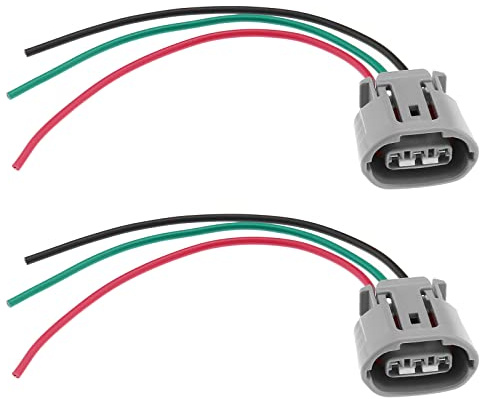 2 x 3-stifts växelströmskontakt kabelsele ersättning 6189-0443 kompatibel med Toyota kompatibel med Lexus växelströmskontakt 3-stiftskontakt förkopplad