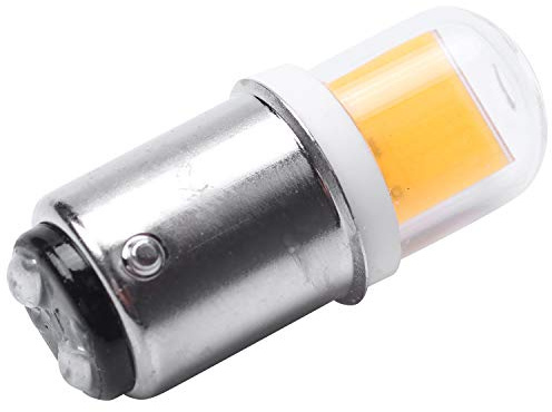 GOSIA BA15D Led Light Bulb 3W 110V 220V AC Non-Dimming 300 COB 1511 Led Lamp White Warm White for Chandelier Sewing Machine(Warm White)